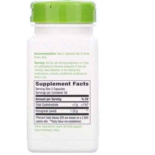 Пажитник Nature's Way Fenugreek Seed 610 mg 100 Veg Caps NWY-12800 (854351)