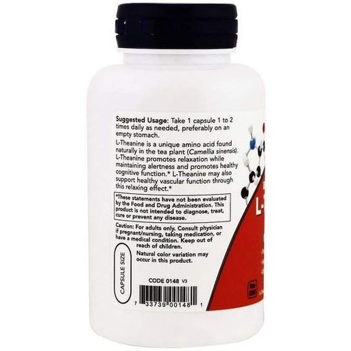 Теанин NOW Foods L-Theanine 200 mg 120 Veg Caps (854668)