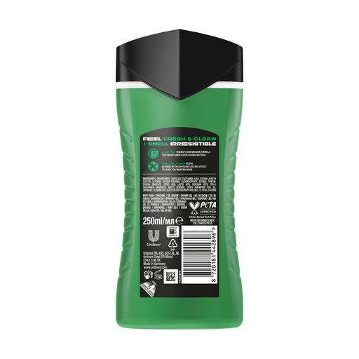 Мужской гель для душа 3 в 1 Axe Jungle Fresh, 250 мл