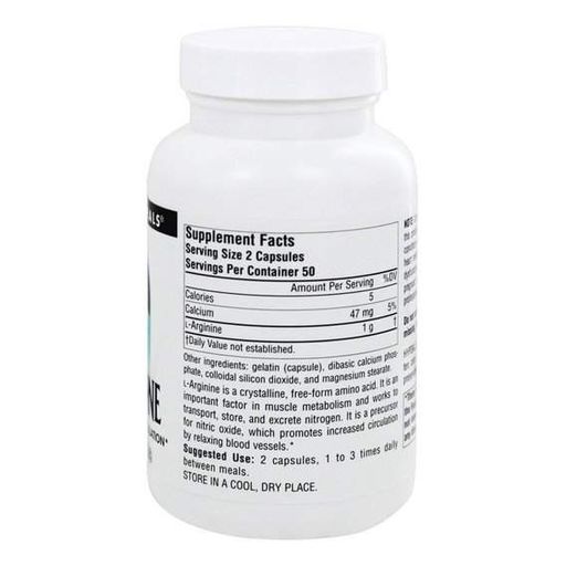 Аргинин Source Naturals L-Arginine 500 mg 100 Caps (855083)