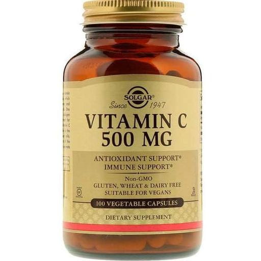 Вітамін C Solgar Vitamin C 500 mg 100 Veg Caps (855102)