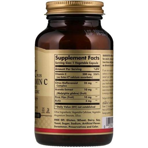 Вітамін C Solgar Ester-C Plus Vitamin C 500 mg 100 Veg Caps (855185)