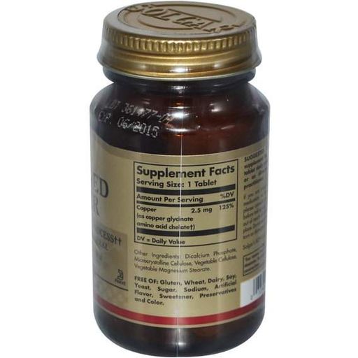Микроэлемент Медь Solgar Chelated Copper 100 Tabs (855200)