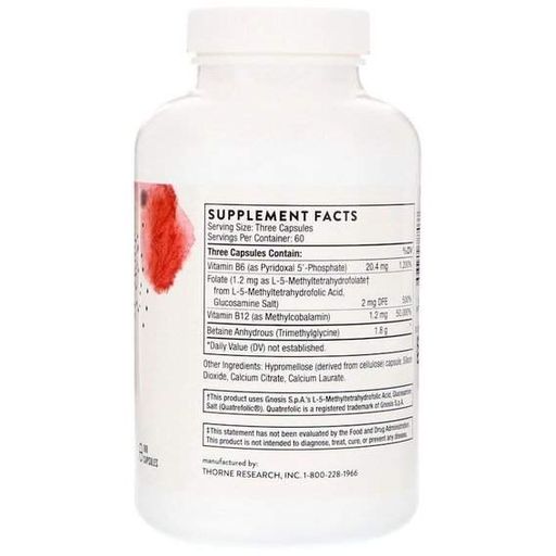 Комплекс для профілактики роботи головного мозку Thorne Research Methyl-Guard 180 Caps (855228)