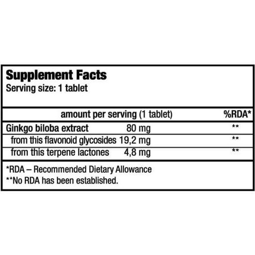 Гінкго Білоба для спорту BioTechUSA Ginkgo Biloba 90 Tabs (855305)