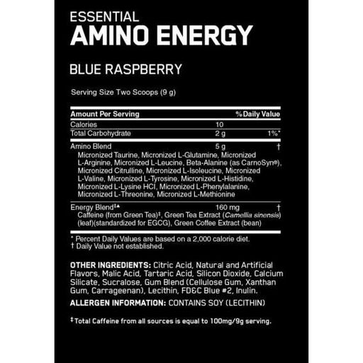 Аминокомплекс для спорта Optimum Nutrition Essential Amino Energy 270 g /30 servings/ Blue Raspberry (855363)