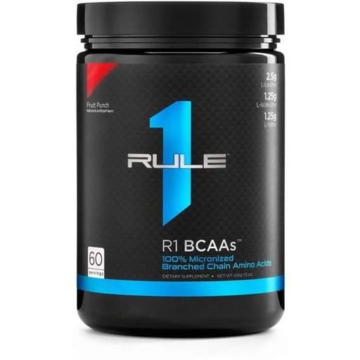 Аминокислота BCAA для спорта Rule One Proteins R1 BCAAs 444 g /60 servings/ Fruit Punch (855454)