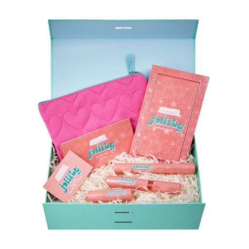 Набор для макияжа GlamBee Beauty Box (палетка теней, 9.5 г + тушь для ресниц, 10 г + блеск для губ, 6 г + помада для губ, 3.5 г + палетка пудр, 15 г + косметичка)