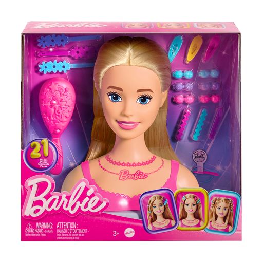 Лялька-манекен для зачісок Barbie Класика, з аксесуарами, 20 елементів, від 3 років (HMD88)