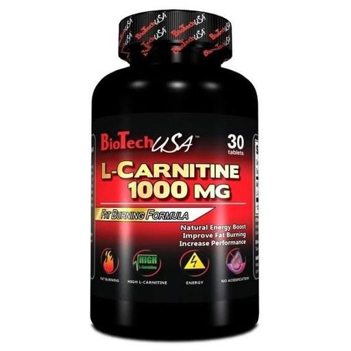 Жиросжигатель для спорта BioTechUSA L-Carnitine 1000 mg 30 Tabs (855883)