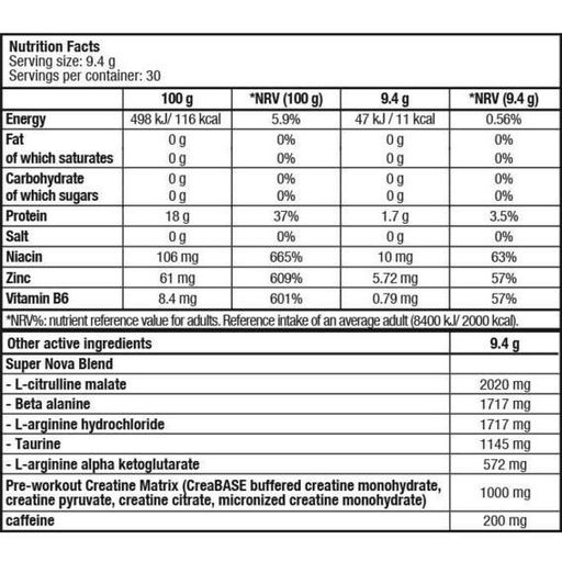 Комплекс до тренировки BioTechUSA SuperNova 282 g /30 servings/ Pear Apple (855906)