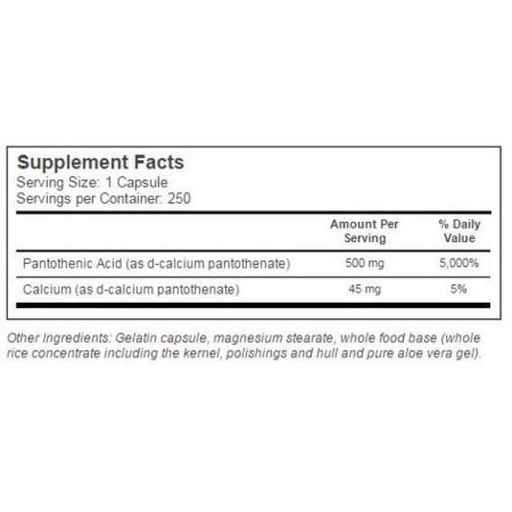 Пантотеновая кислота Solaray Pantothenic Acid 500 mg 100 Veg Caps SOR-04380 (855927)