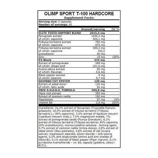 Тестостероновий бустер Olimp Nutrition T-100 Hardcore 120 Caps (855985)