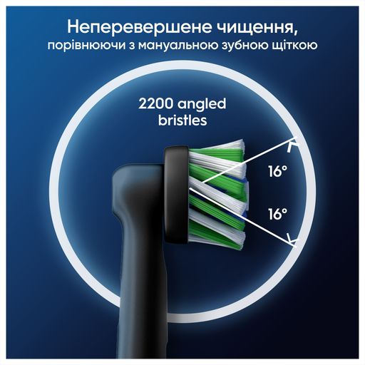 Сменные насадки для электрической зубной щетки Oral-B Pro Cross Action черные, 2 шт