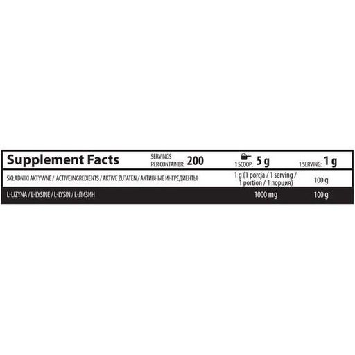Лизин для спорта OstroVit Lysine 200 g /200 servings/ Pure (856551)