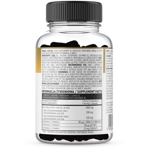 Омега для спорта OstroVit Omega 3 D3 + K2 90 Caps (856571)