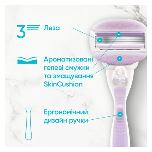 Станок для гоління жіночий (бритва) Gillette Venus ComfortGlide Breeze з 6 змінними картриджами