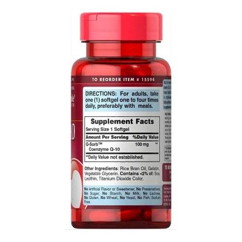 Коэнзим Puritan's Pride Q-Sorb Co Q-10 100 mg 120 Softgels (856785)