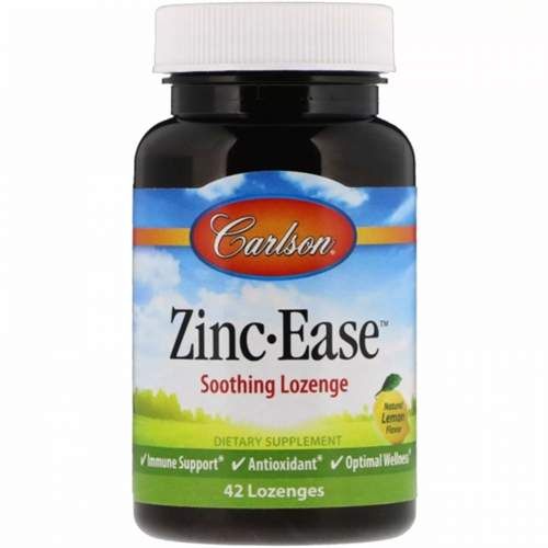 Мікроелемент Цинк Carlson Labs Zinc Ease 10 mg 42 Lozenges Lemon (856802)