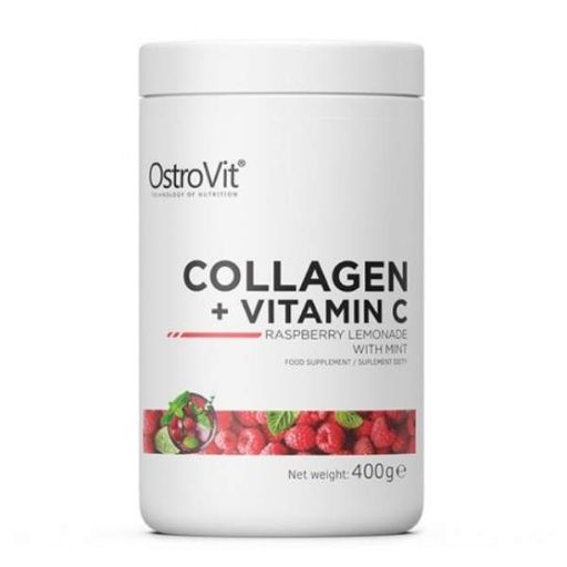 Хондропротектор (для спорта) OstroVit Collagen And Vitamin C 400 g /40 servings/ Raspberry Lemonade Mint (857375)