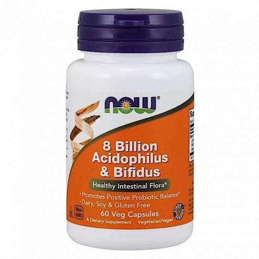 Пробіотик NOW Foods Acidophilus & Bifidus 8 billion 60 Veg Caps (857505)