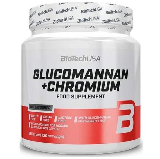 Натуральна добавка для спорту BioTechUSA Glucomannan Chromium 225 g /30 servings/ (858962)