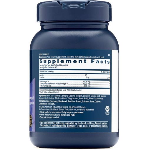 Омега 3 GNC Triple Strength DHA 1000 Mini 90 Caps (859071)