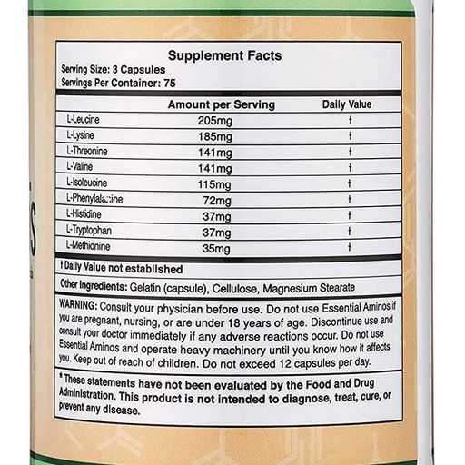 Аминокомплекс Double Wood Essential Amino Acids 225 Caps (859665)