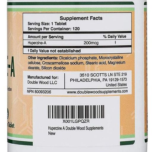 Гіперзін А Double Wood Huperzine A 200 mcg 120 Tabs (859667)