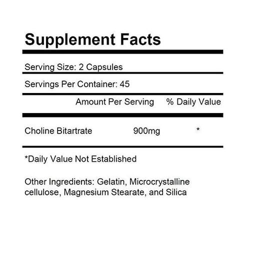 Комплекс для профилактики работы головного мозга Krk Supplements Choline-900 (Choline Bitartrate 900 mg) 90 Caps (859760)