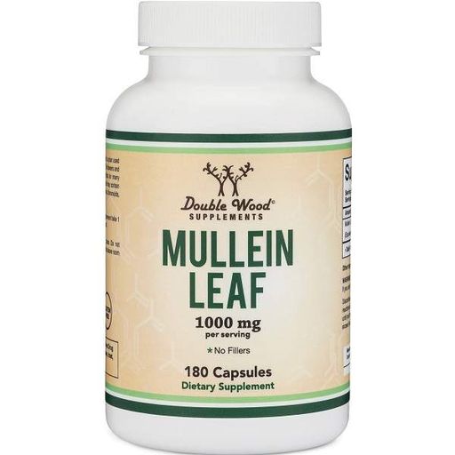 Комплекс для профілактики дихальної системи Double Wood Mullein Leaf Extract 1000 mg (2 caps per serving) 180 Caps (860000)