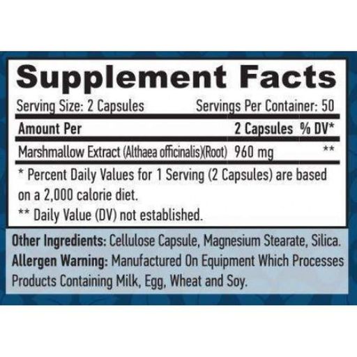 Комплекс для кожи, волос, ногтей Haya Labs Marshmallow Root 960 mg 100 Veg Caps (860170)