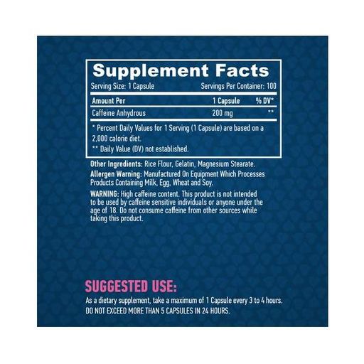 Тонизирующее средство Haya Labs Caffeine 200 mg 100 Caps (860259)