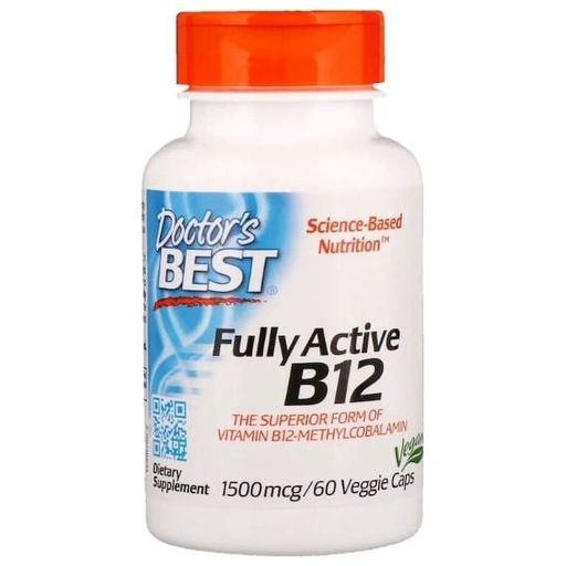 Вітамін Б12 Doctor's Best Fully Active B12 1500 mcg 60 Veg Caps DRB-00286 (861194)