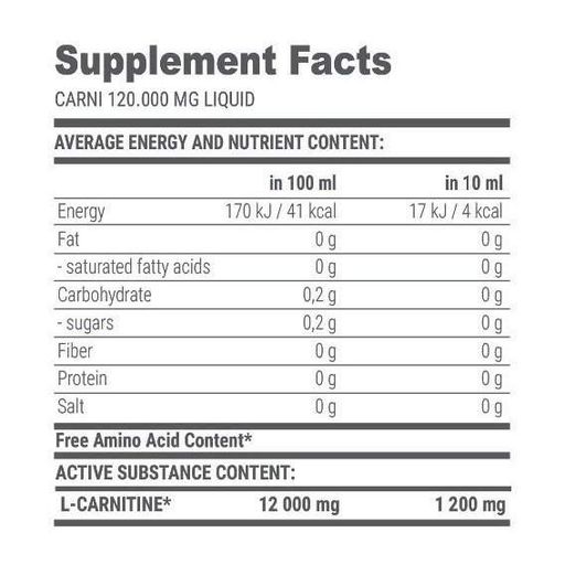 Жиросжигатель для спорта Extrifit Carni Liquid 120000 1000 ml /100 servings/ Wild Strawberry & Mint (861290)