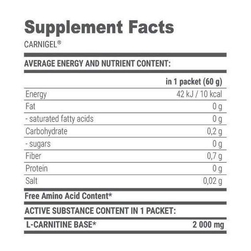 Жиросжигатель для спорта Extrifit Carnigel 60 g Apricot (861291)
