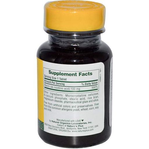 Ниацин Nature's Plus Niacin 100 mg 90 Tabs (861473)
