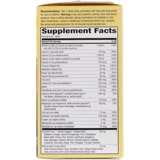 Витаминно-минеральный комплекс Nature's Way Alive! Once Daily Women's 50+ 60 Tabs NWY-15692 (861522)