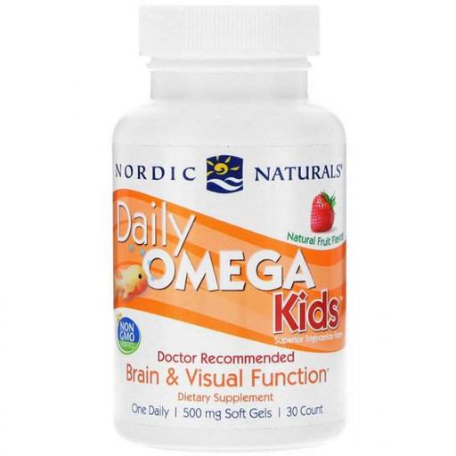 Омега 3 Nordic Naturals Daily Omega Kids 500 mg 30 Soft Gels Natural Fruit Flavor (861553)