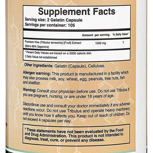 Трибулус Double Wood Tribulus Terrestris 1000 mg (95% Saponins) 210 Caps (862074)