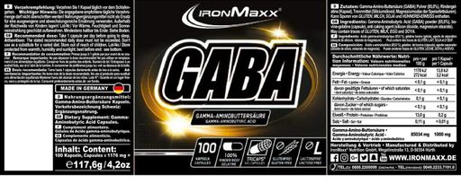 Аминокомплекс для спорта IronMaxx GABA 100 Caps (862103)