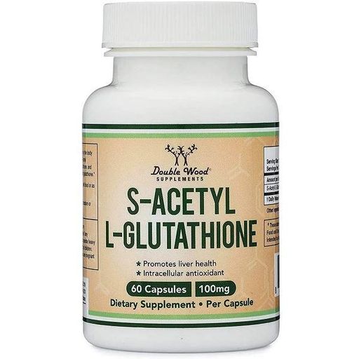 Глутатион Double Wood S-Acetyl L-Glutathione 100 mg 60 Caps (862190) —  купить на EVA.UA — цена 1566 грн