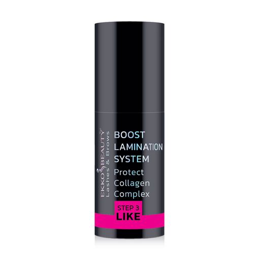 Бустер для ламинирования бровей и ресниц Ekko Beauty Lash & Brow Boost Lamination System Protect Collagen Complex Step 3 LIKE, 10 мл