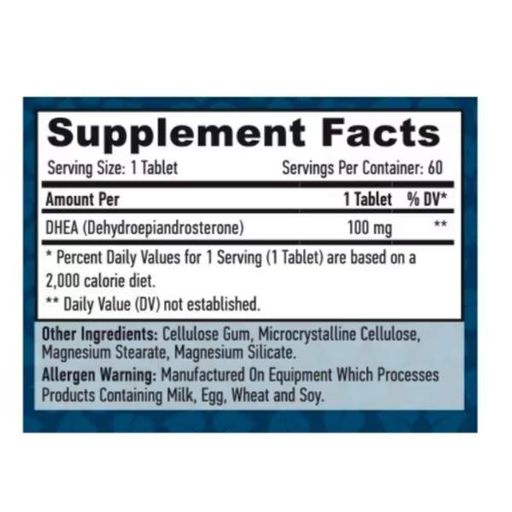 ДГЭА Haya Labs DHEA 100 mg 60 Tabs (862503)
