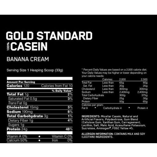 Протеин Optimum Nutrition 100% Casein Gold Standard 909 g /26 servings/ Creamy Vanilla (862906)