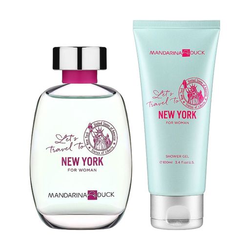 Парфумований набір жіночий Mandarina Duck Let's Travel To New York For Woman Set (туалетна вода, 100 мл + гель для душу, 100 мл)