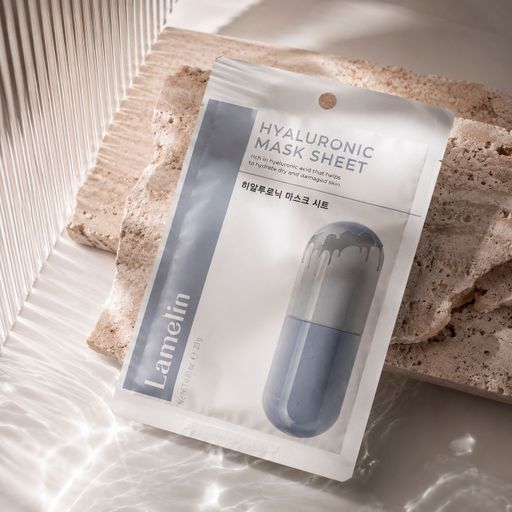 Уценка! Тканевая маска для лица Lamelin Hyaluronic Mask Sheet с гиалуроновой кислотой, 23 г