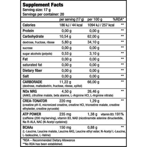 Комплекс до тренування BioTechUSA Nitrox Therapy 17 g /1 servings/ Blue Grape (863579)