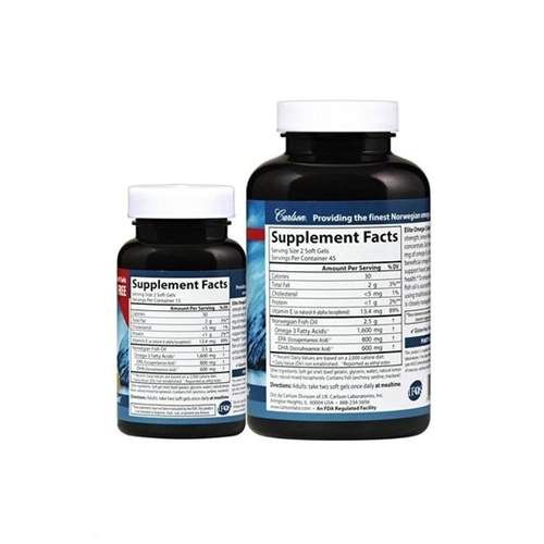 Омега 3 Carlson Labs Elite Omega-3 Gems 1600 mg 90+30 Soft Gels Lemon (863781)