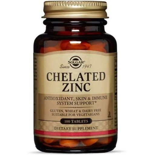 Микроэлемент Цинк Solgar Chelated Zinc 100 Tabs SOL-00800 (863923)